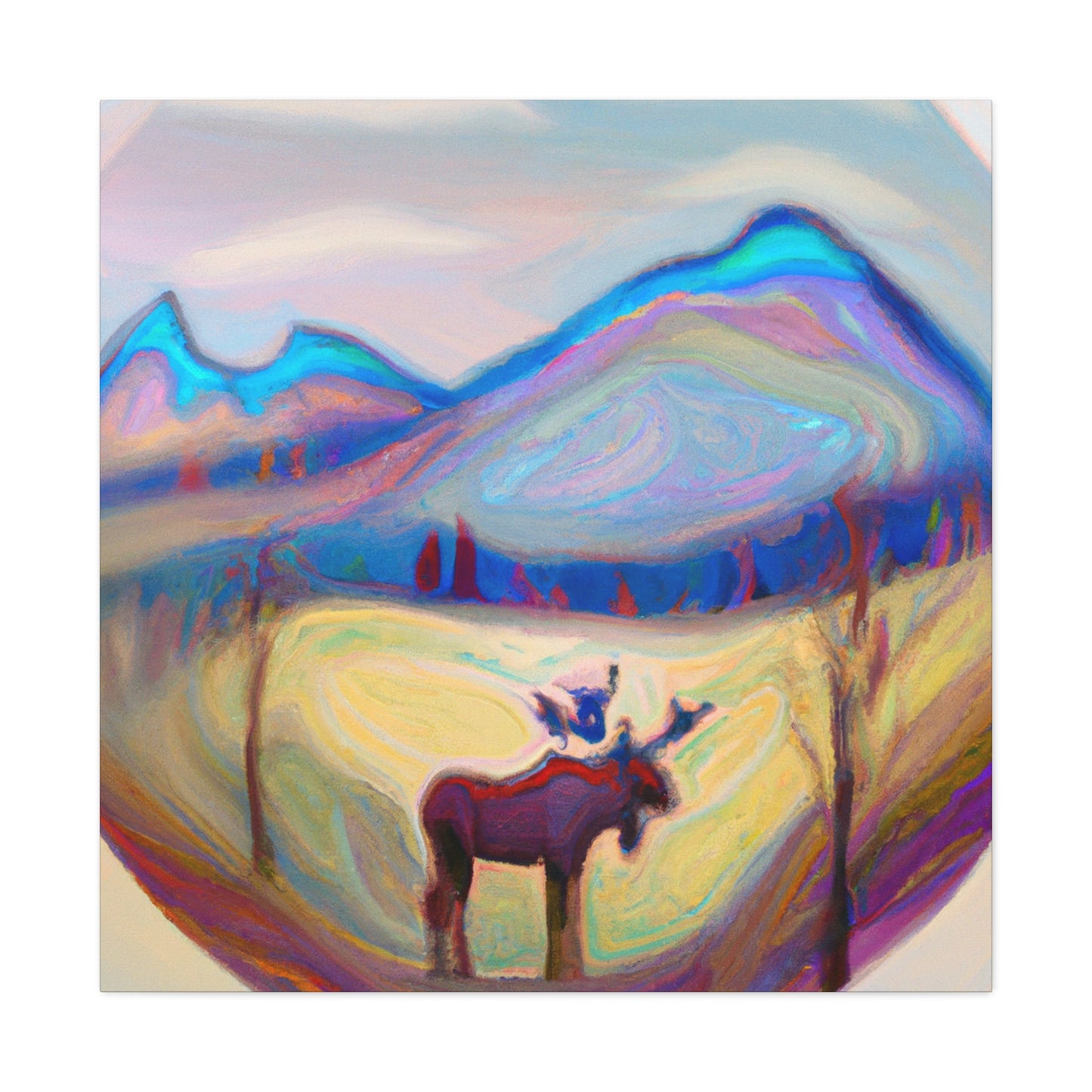 "Elk in Awe Dreaming" - Canvas