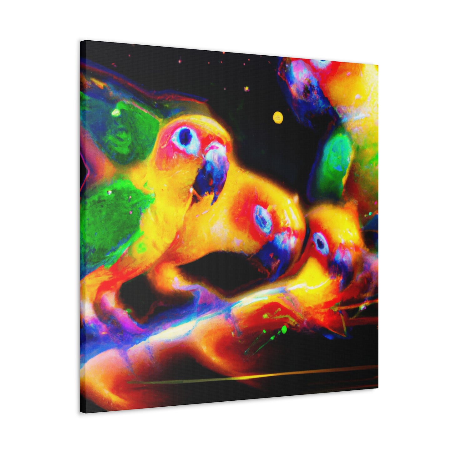 Colorful Conure Concert - Canvas