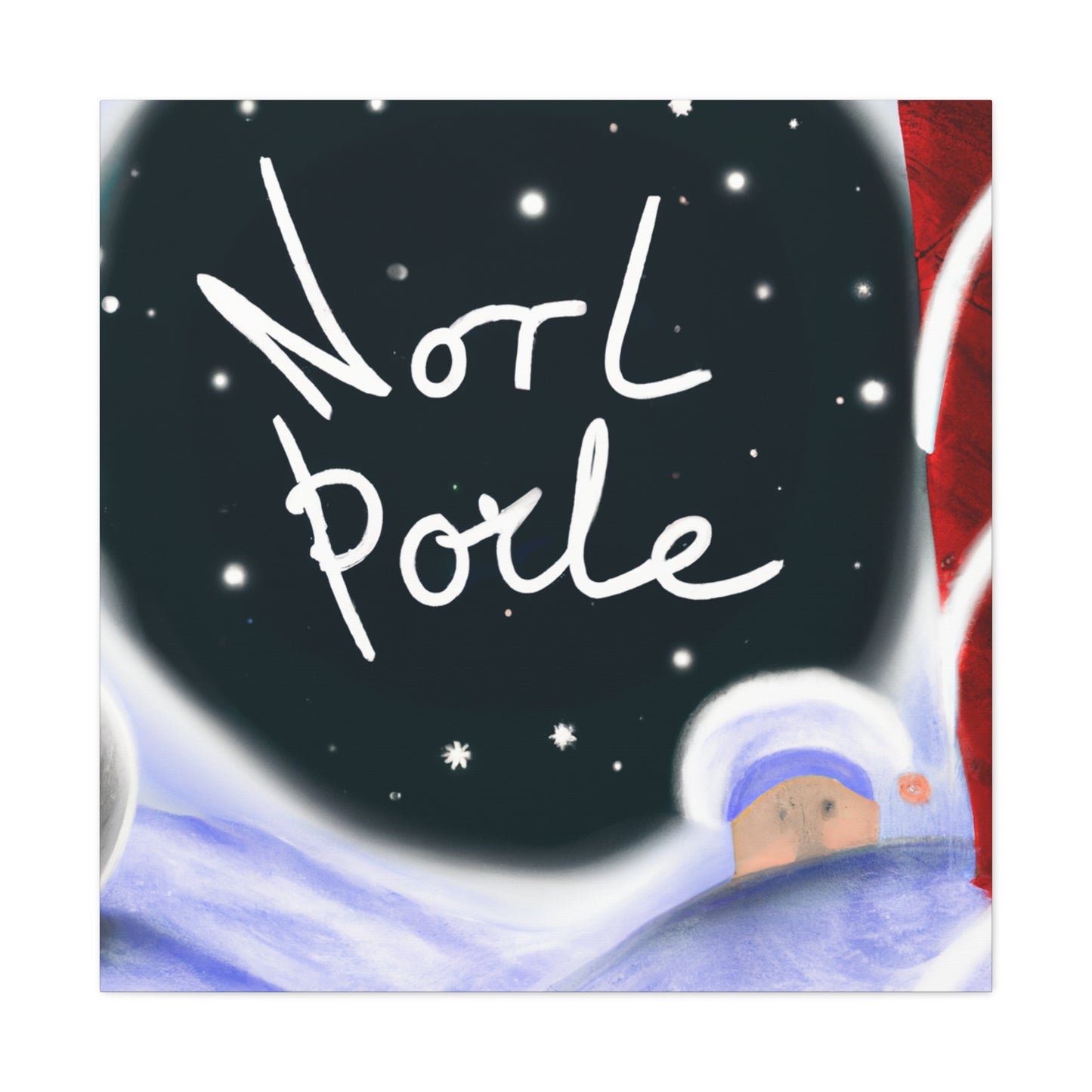 "North Pole Paradise Scene" - Canvas