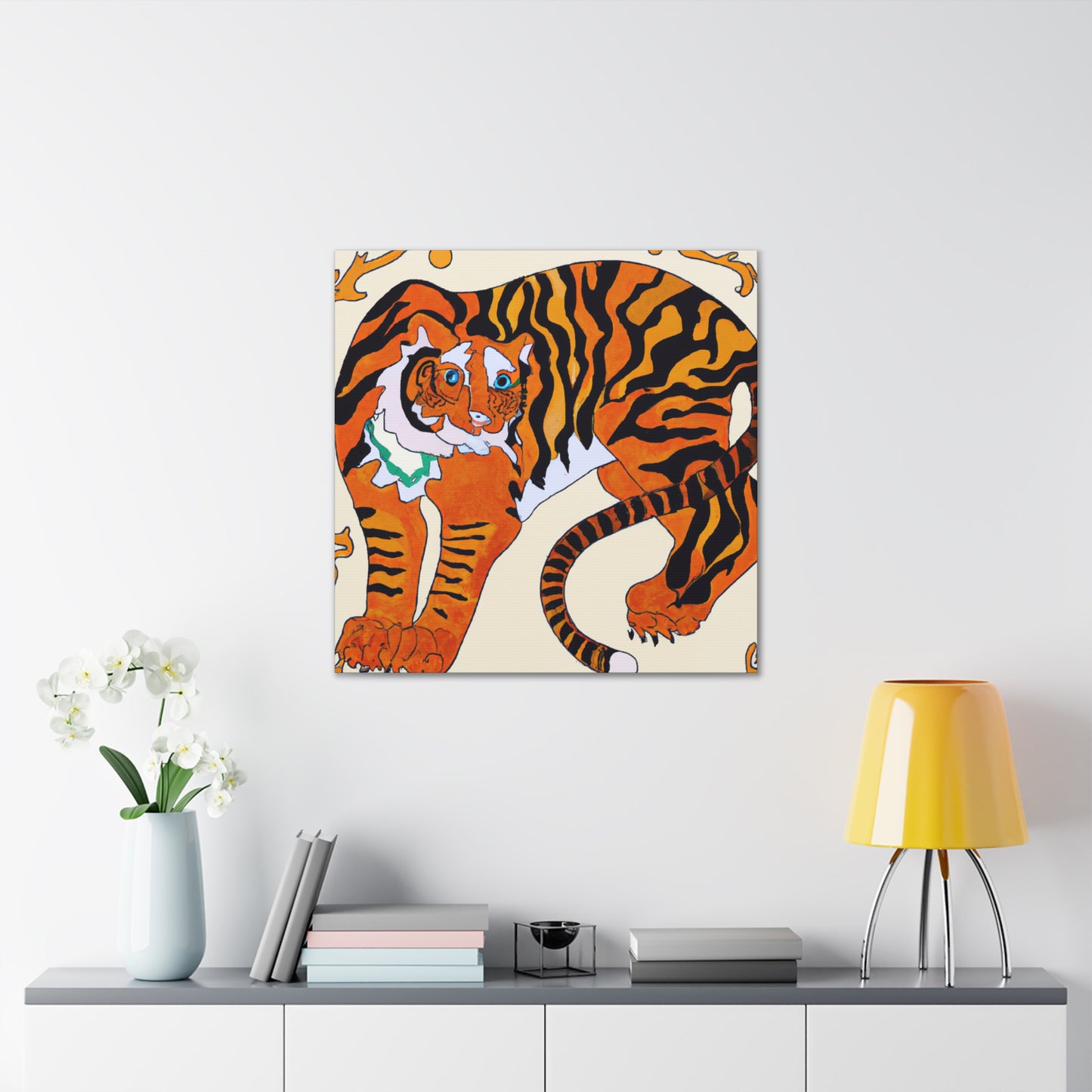 Bengal Tiger Unleashed. - Canvas