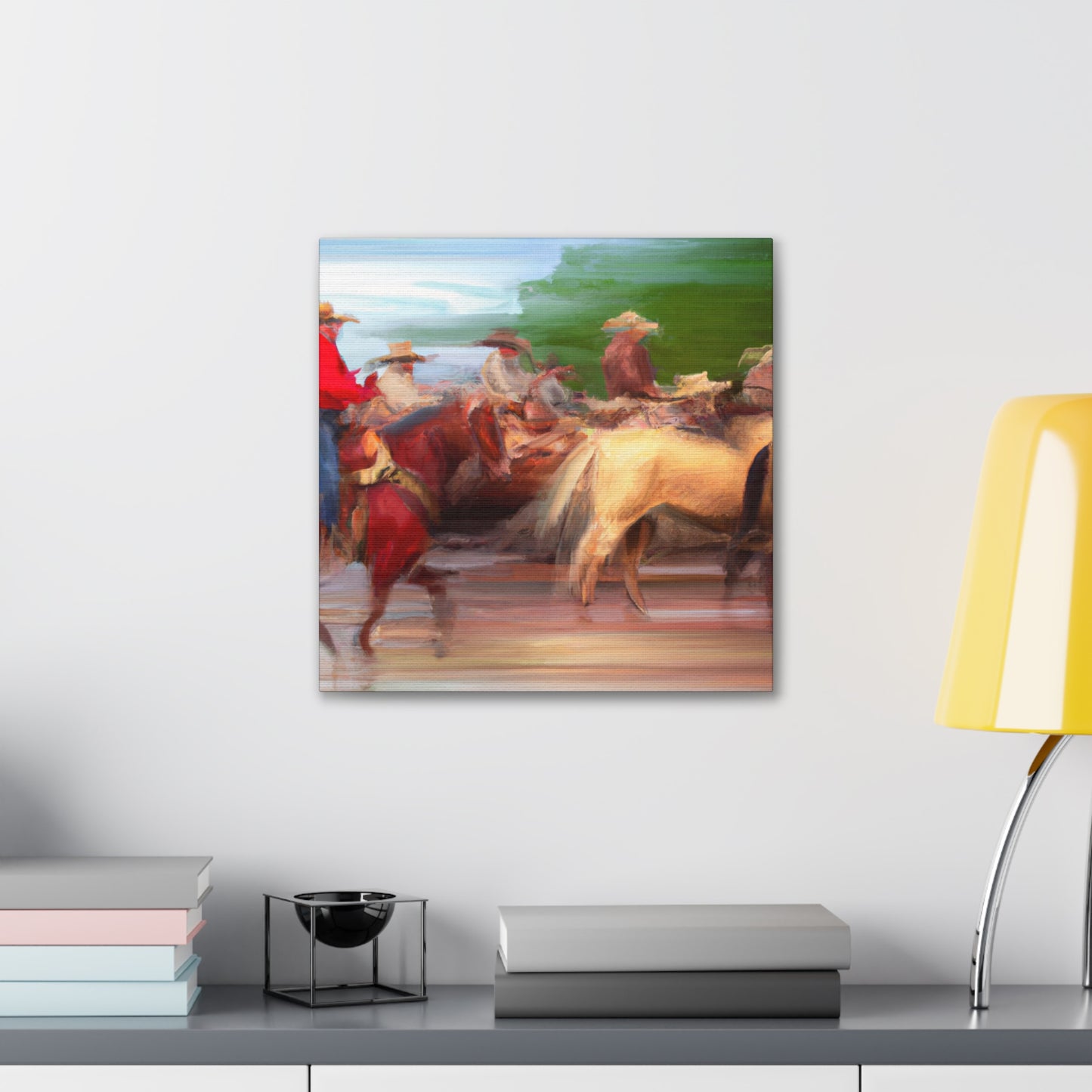 Herding the Cattle Drive - Canvas