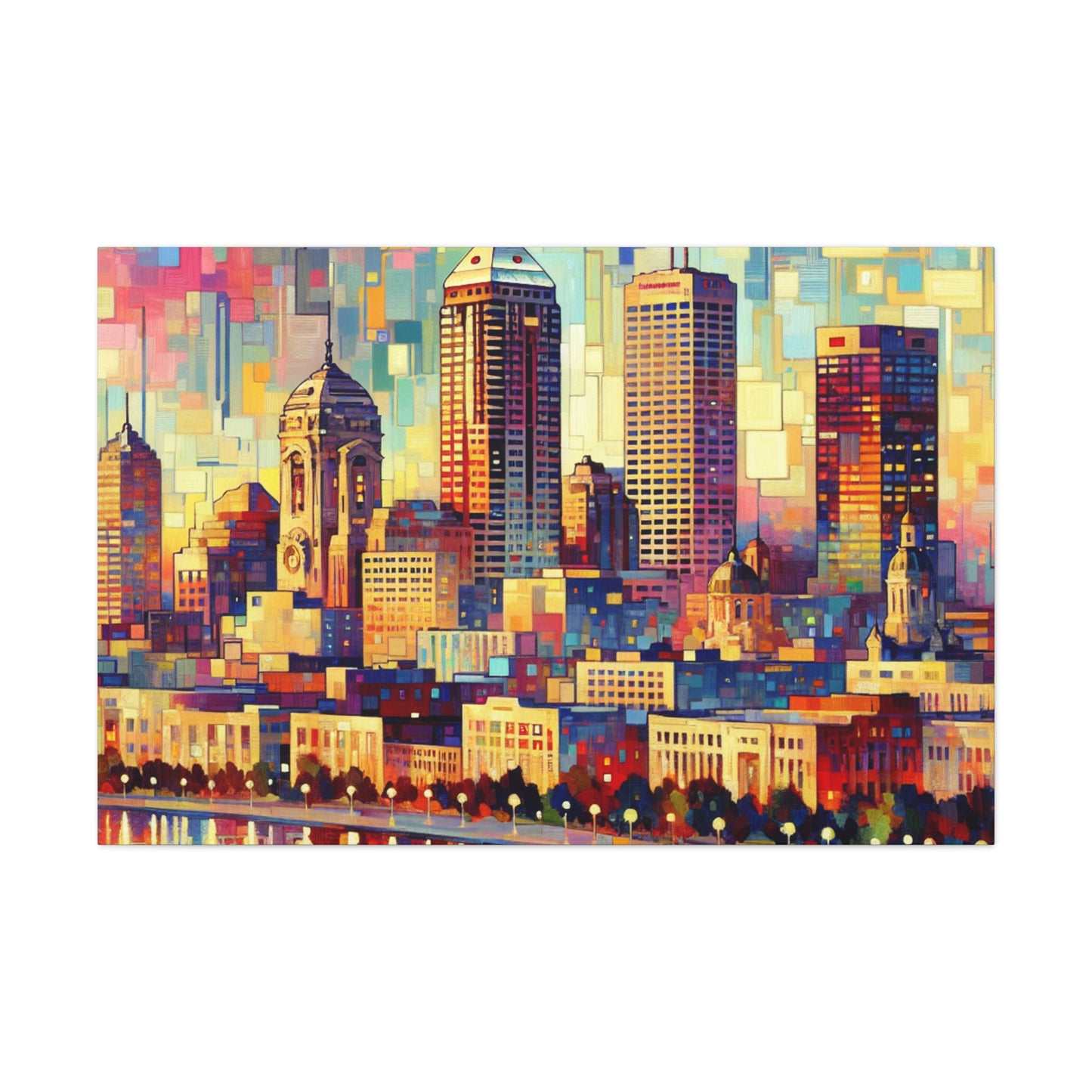 Vibrant Urban Depths - Canvas