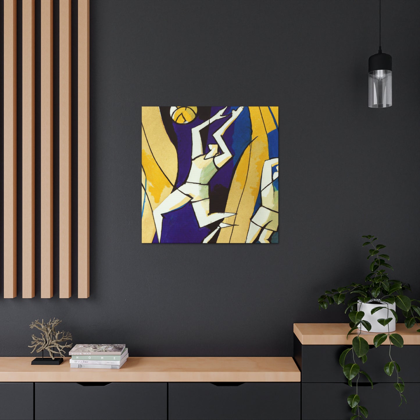 "Volleyball in Art Deco" - Canvas