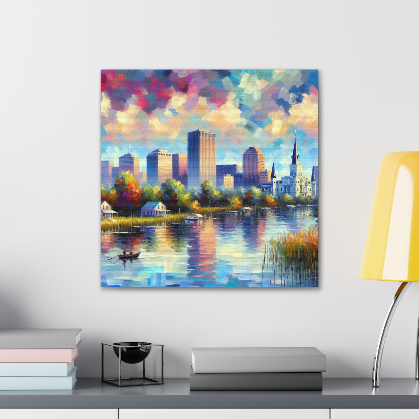 "Vibrant Streets of Louisiana" - Canvas