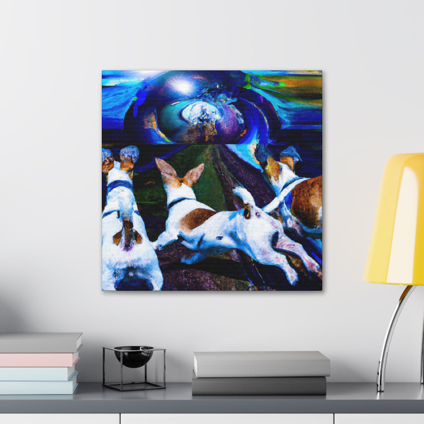 Jack Russell Dreaming. - Canvas