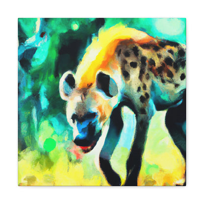 A Hyena's Illuminated Smile - Canvas