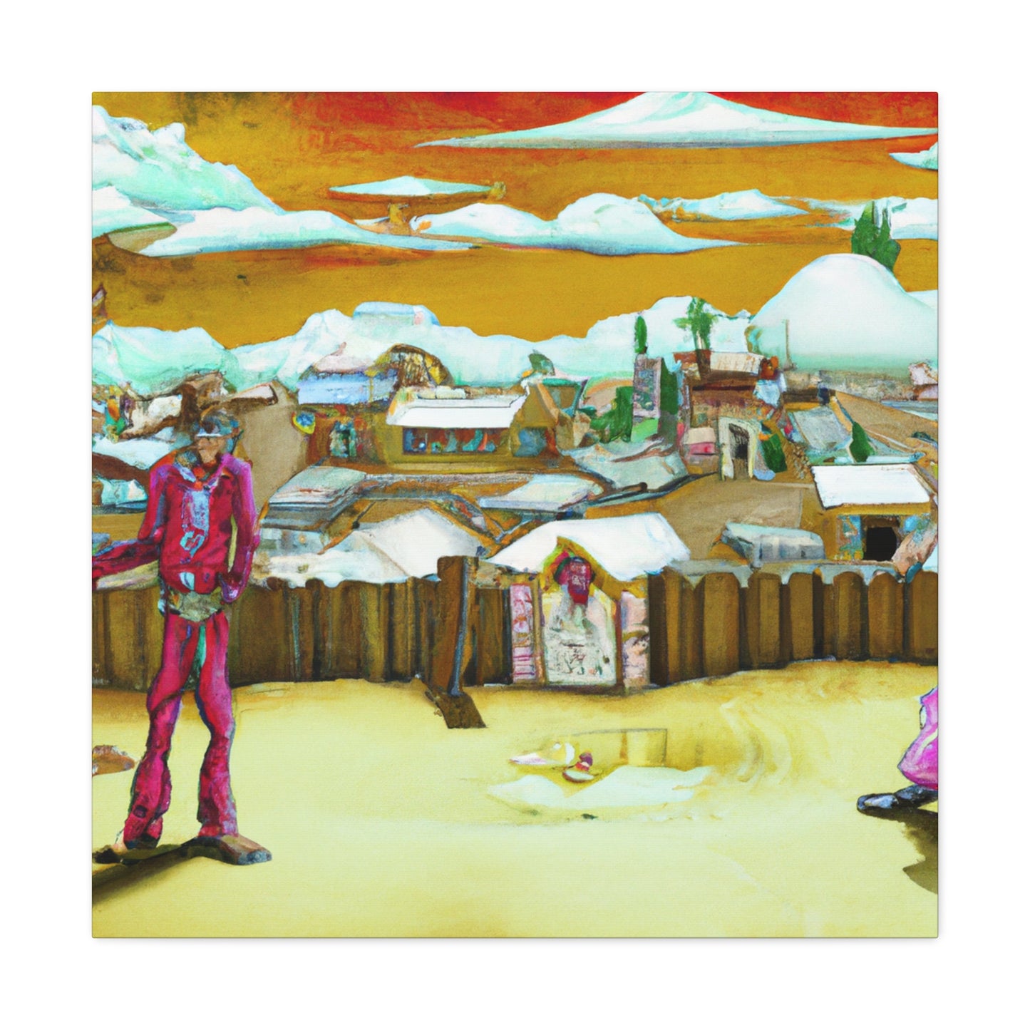 "Frontier Town Dreamscape" - Canvas