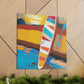 "Paddle Boarding Deco Style" - Canvas