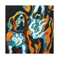 "Saint Bernard in Deco" - Canvas