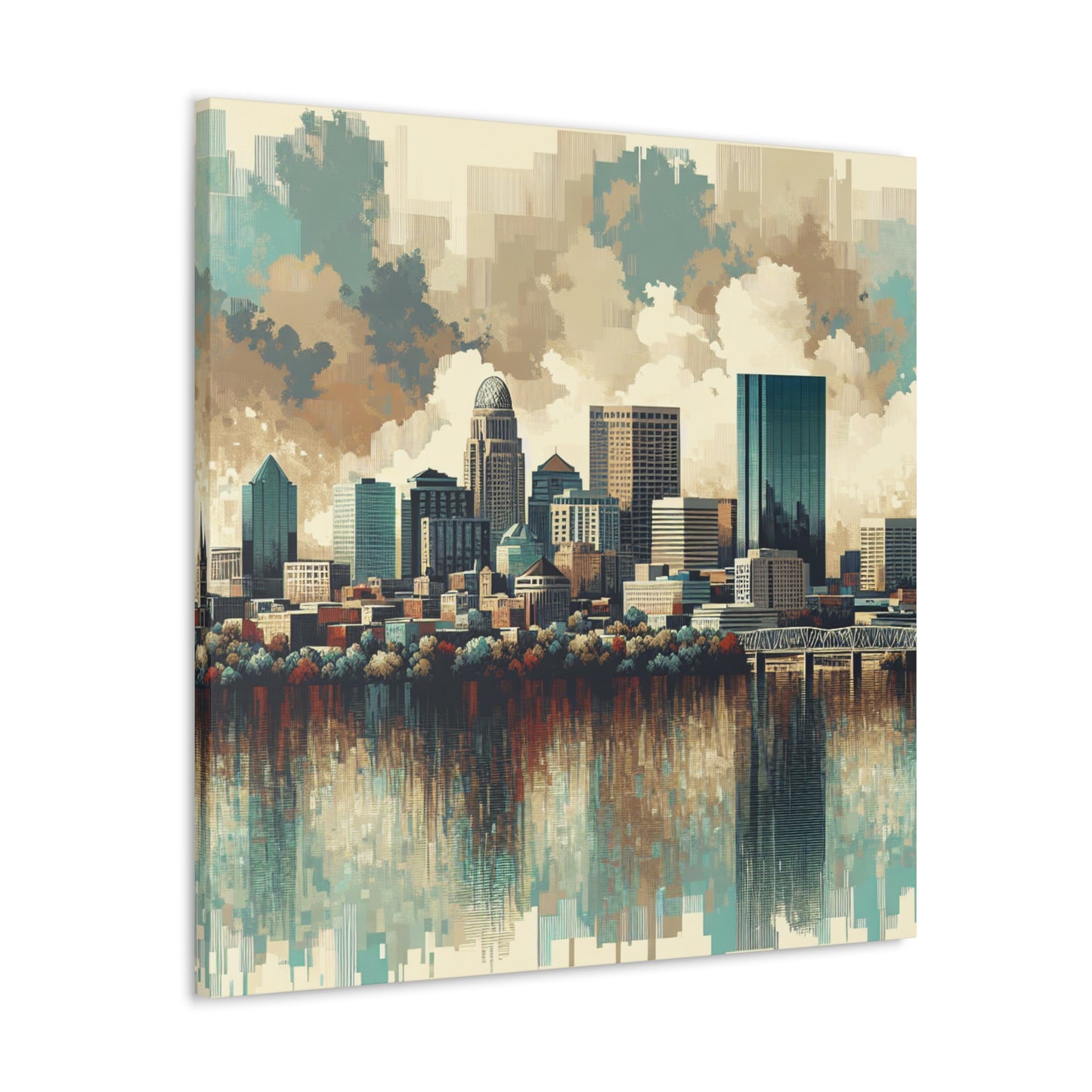 "Louisville's Timeless Urban Portrait" - Canvas