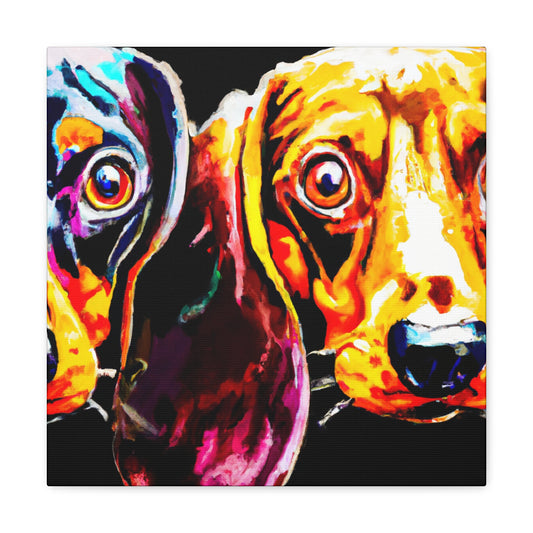 "Dachshunds in Hyperrealism" - Canvas