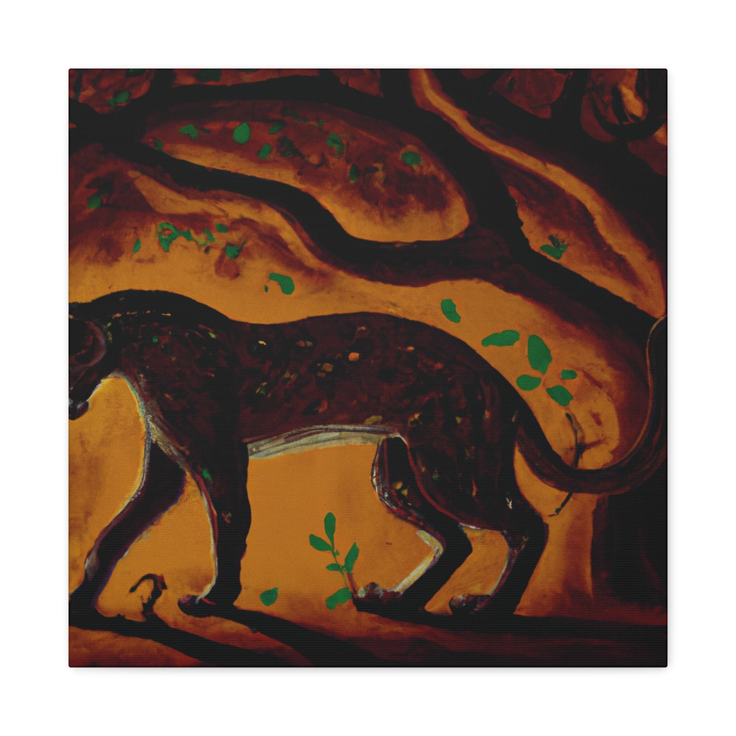 "Leopard in the Moonlight" - Canvas