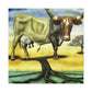 Texas Longhorn Dreamscape - Canvas