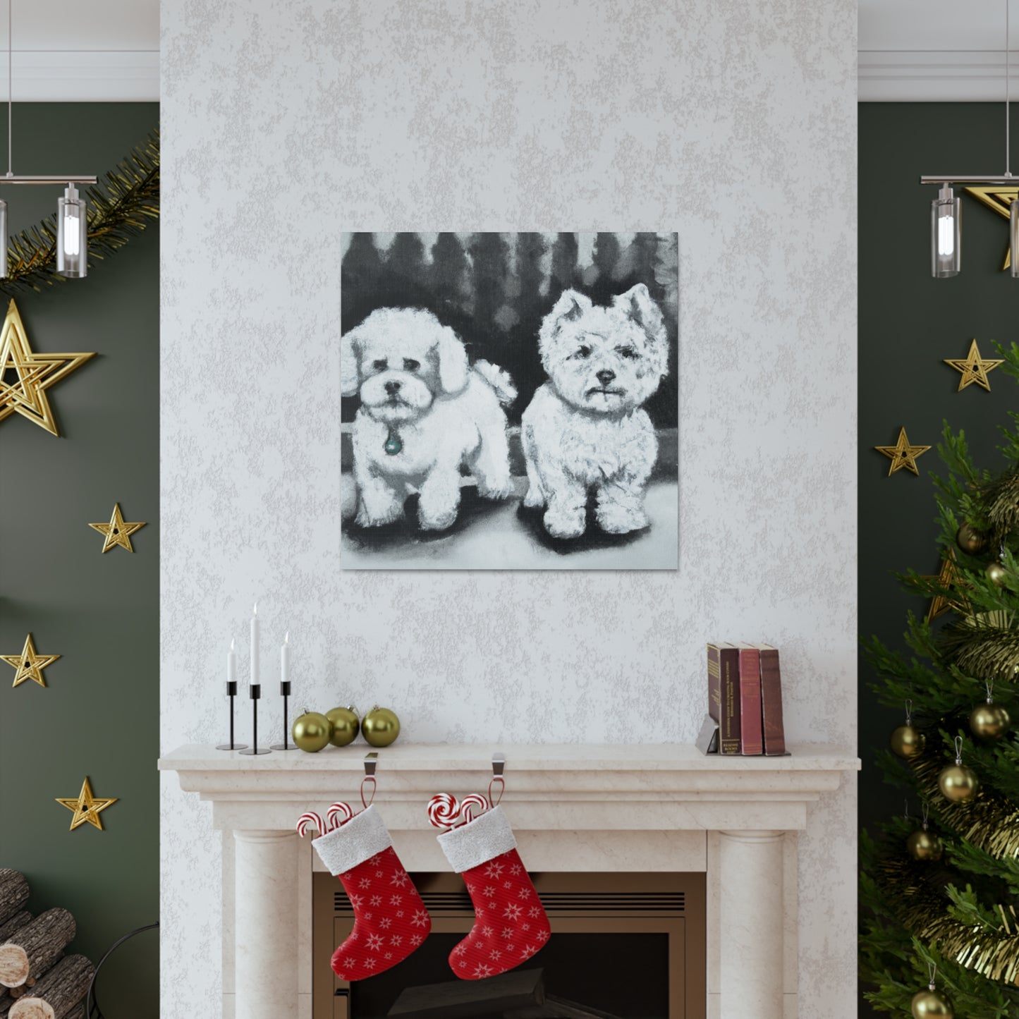 Sculpted Bichon Frise - Canvas