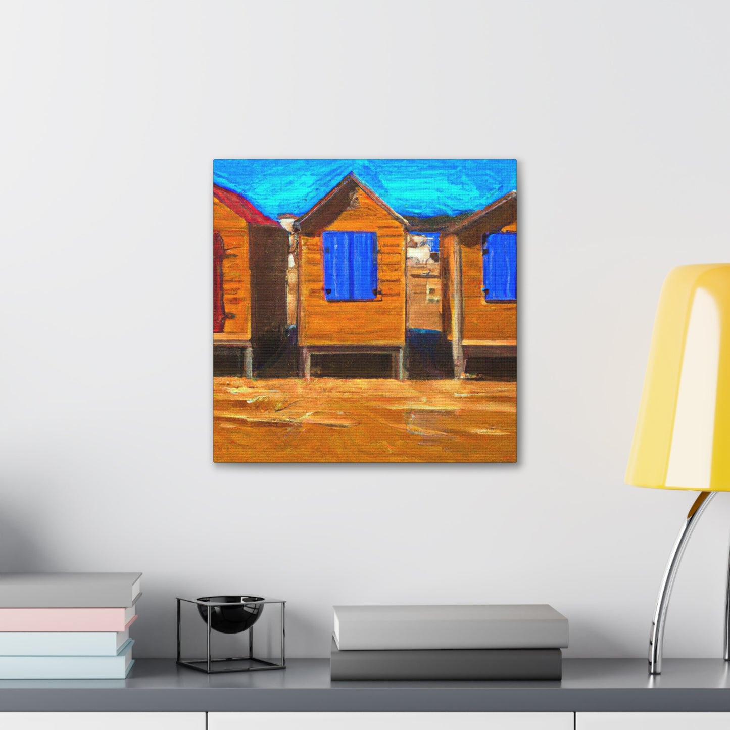 "Summer Beach Cottages" - Canvas