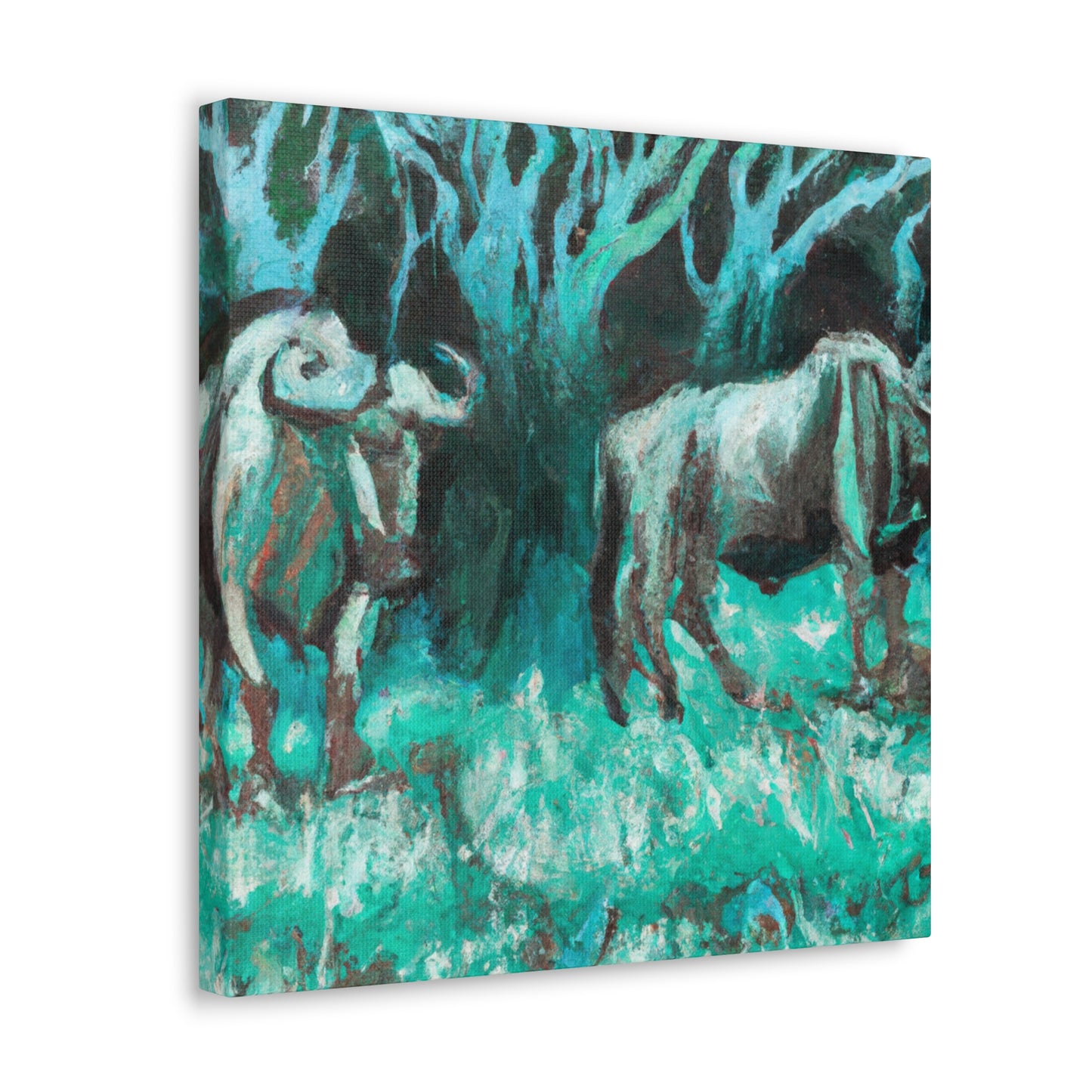 Wildebeest in Impressionism - Canvas