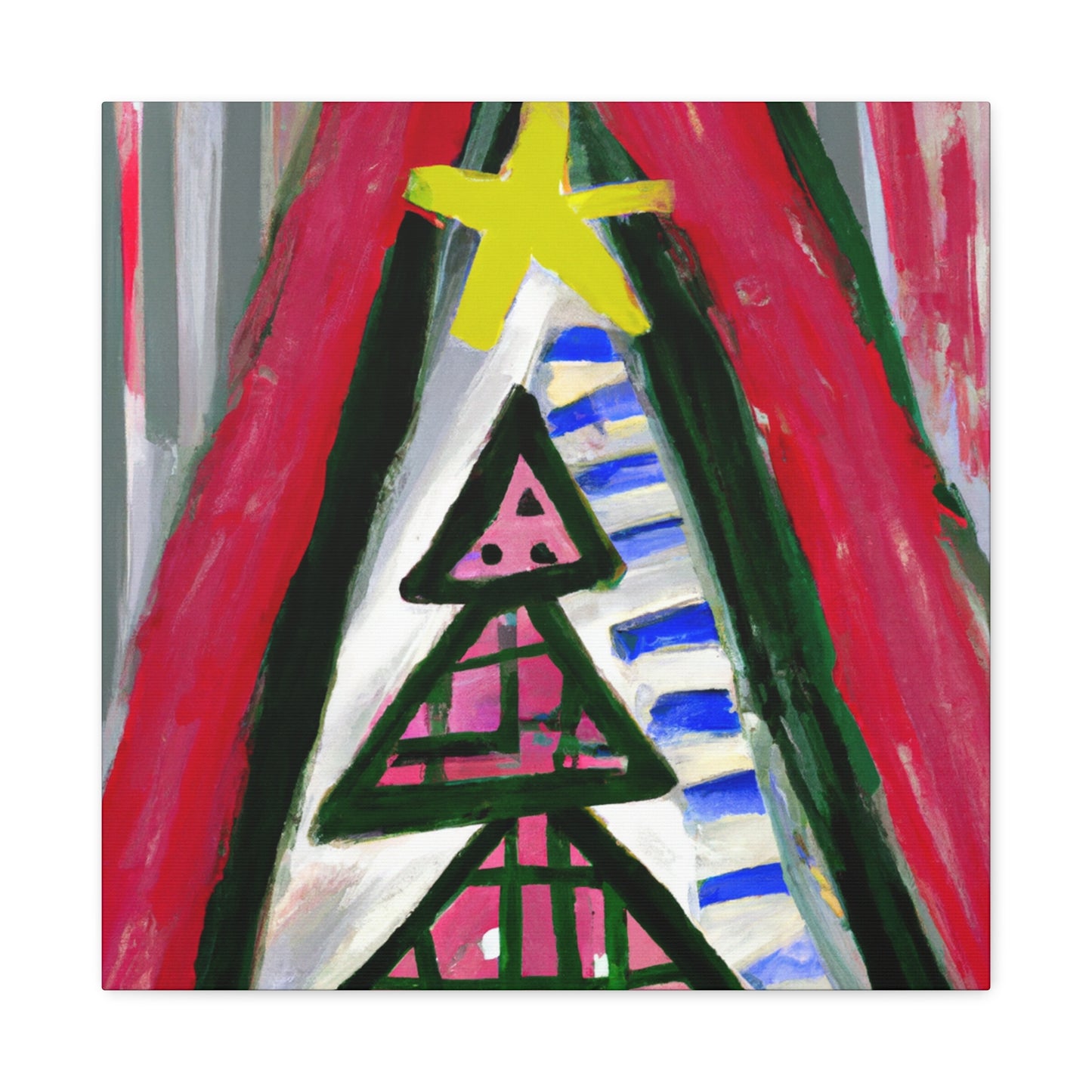 "Christmas Tree Expressionism" - Canvas