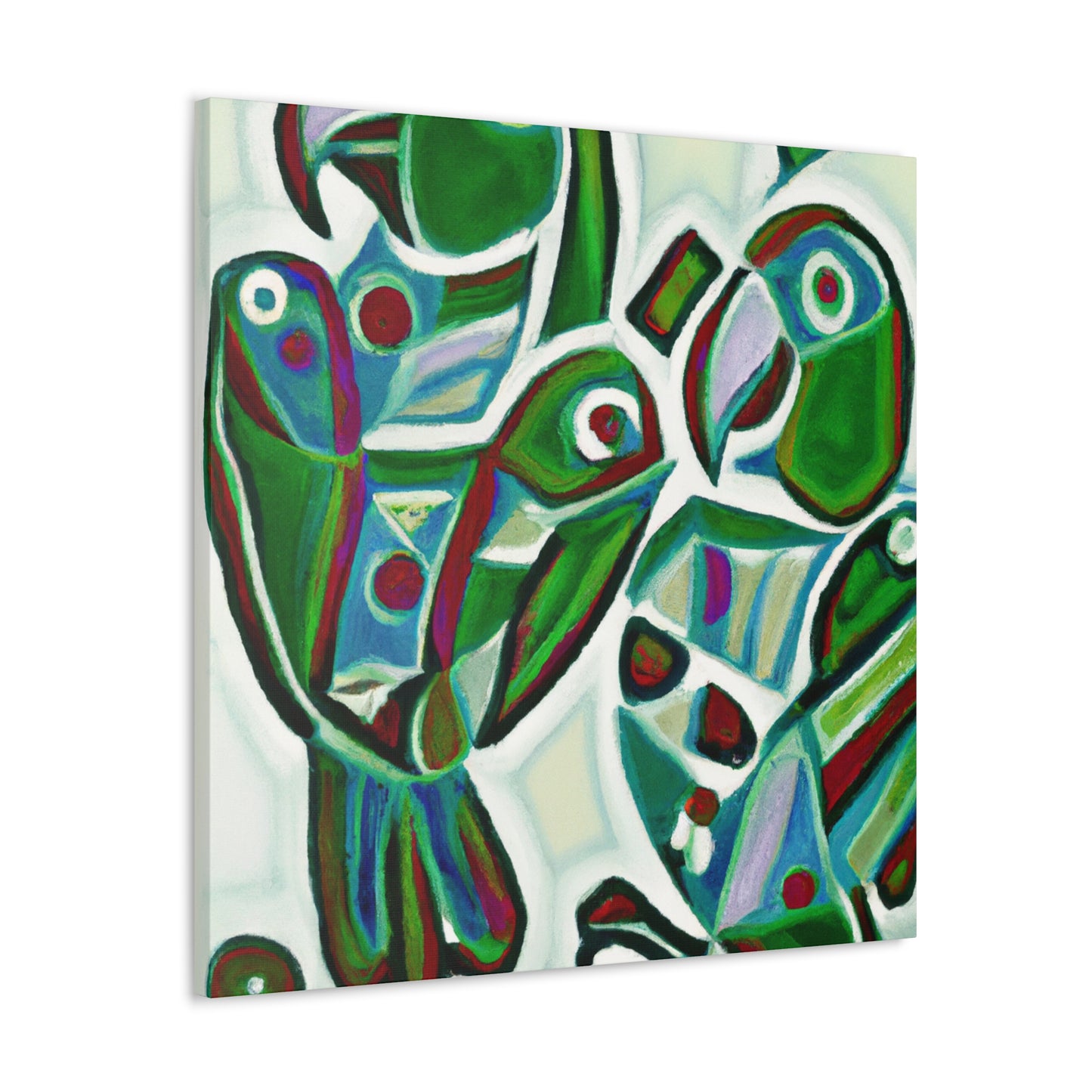 "Parakeets in Abstraction" - Canvas