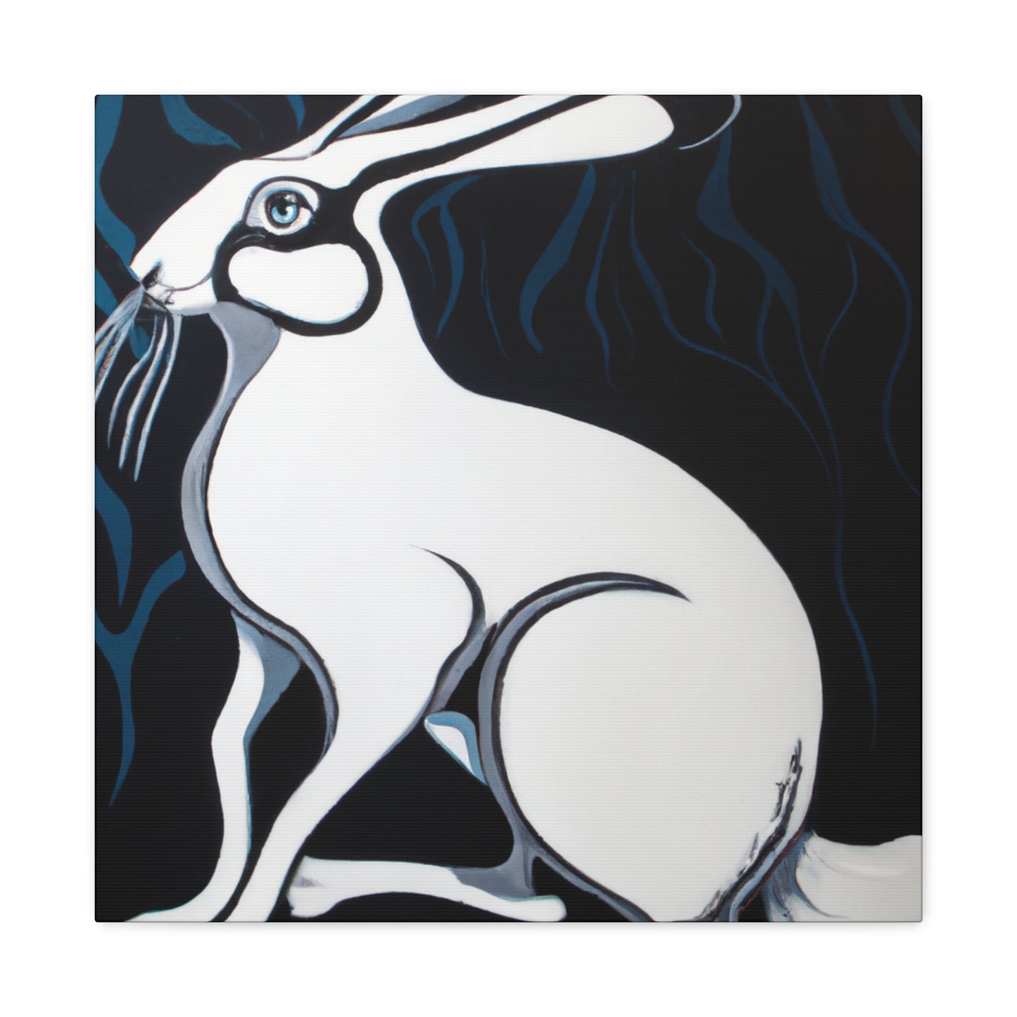 The Arctic Hare is a species of mammal that is endemic to the Arctic tundra. It has a thick white coat that is well adapted to camouflage against the snow and ice. During the 1920s, the Art Deco movement was in - Canvas