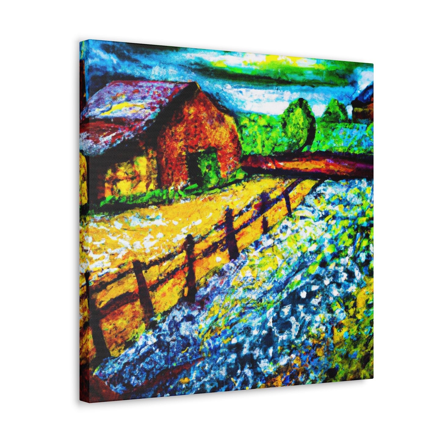 Farmhouse Expressionism Dream - Canvas