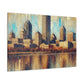 "Vibrant Hoosier Cityscape" - Canvas