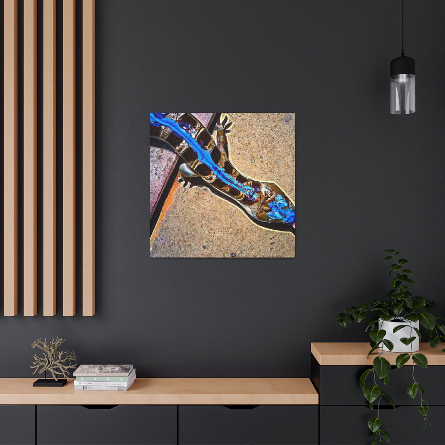 Blue-Tongue Skink Mosaic - Canvas