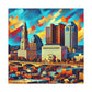 "Vibrant Columbus Dawn" - Canvas