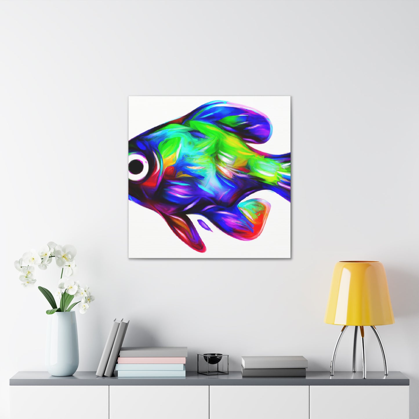 Rainbow Fish Reflection - Canvas