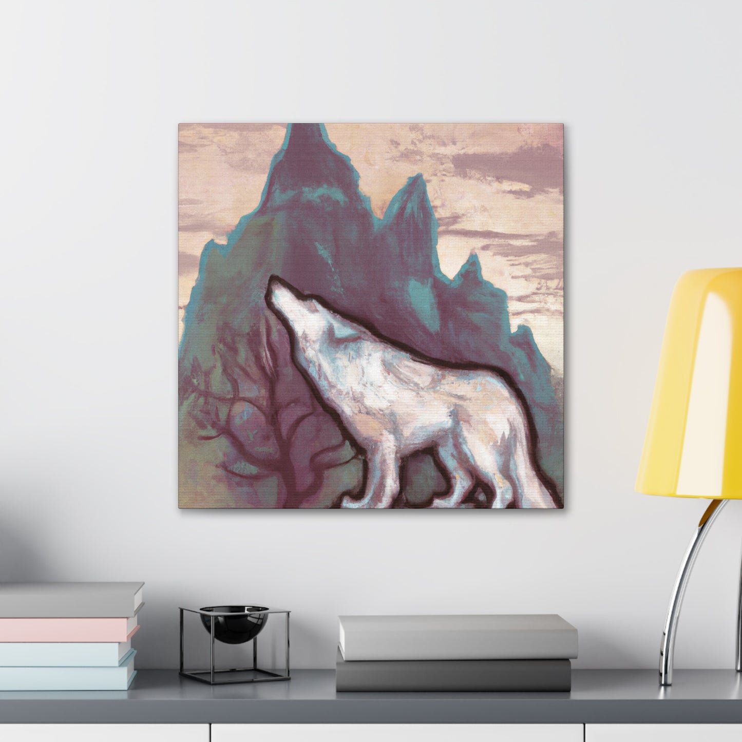 Wolf in the Moonlight - Canvas