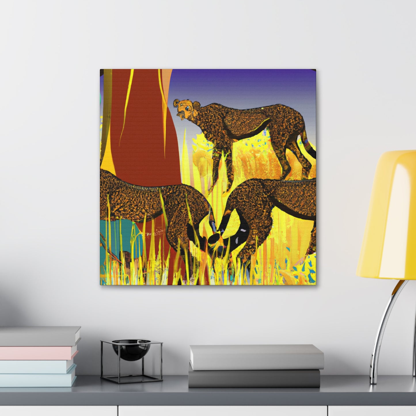 "Cheetah Sprints Sparkle" - Canvas