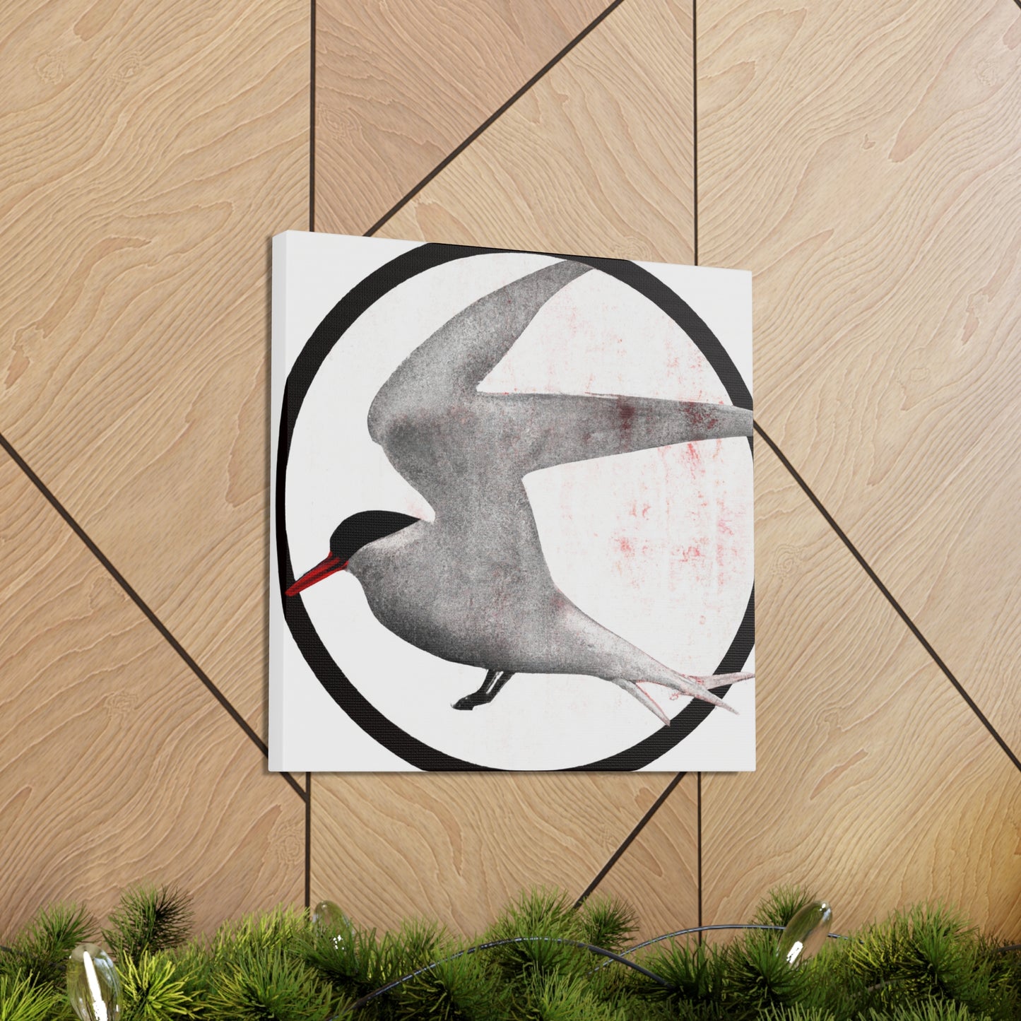 The Art Deco style of the 1920s was characterized by its angular look, zigzag patterns, and monochromatic color schemes that used a lot of black and white. The Arctic Tern, a bird native to the Arctic - Canvas