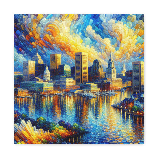 Harbor Hues of Baltimore - Canvas