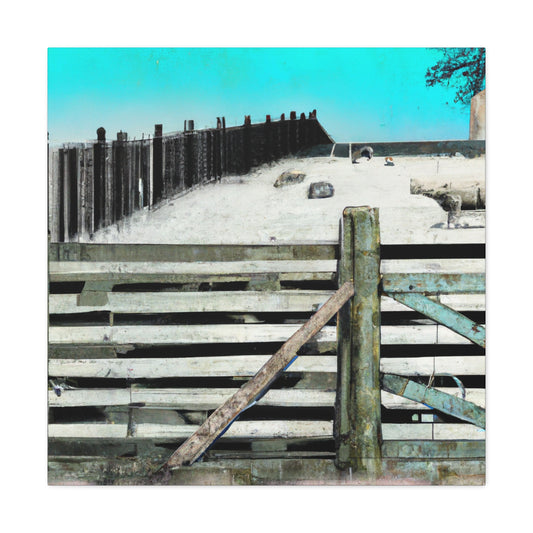 "Barnyard Fence Dreamscape" - Canvas