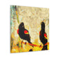 Red-Winged Songbird Reflection - Canvas