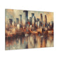 "City's Lively Brushstrokes" - Canvas