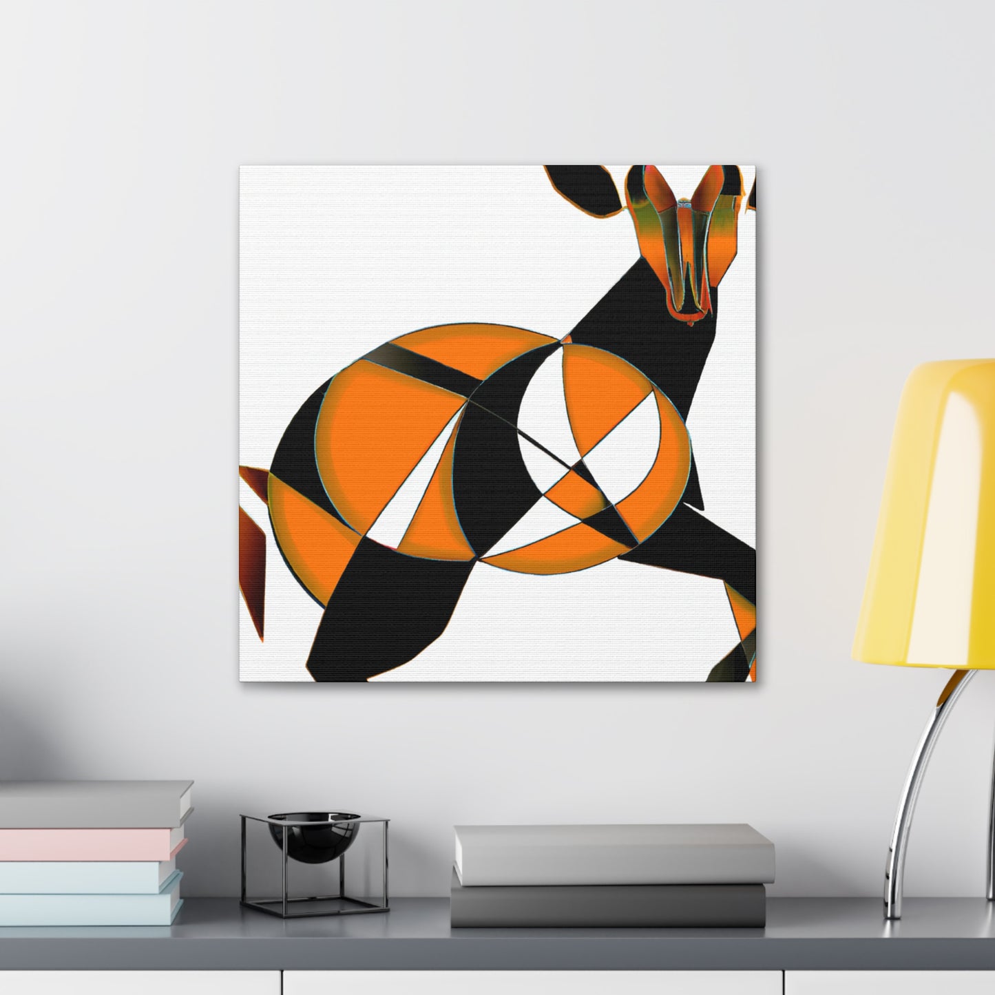 "Gazelle in Art Deco" - Canvas