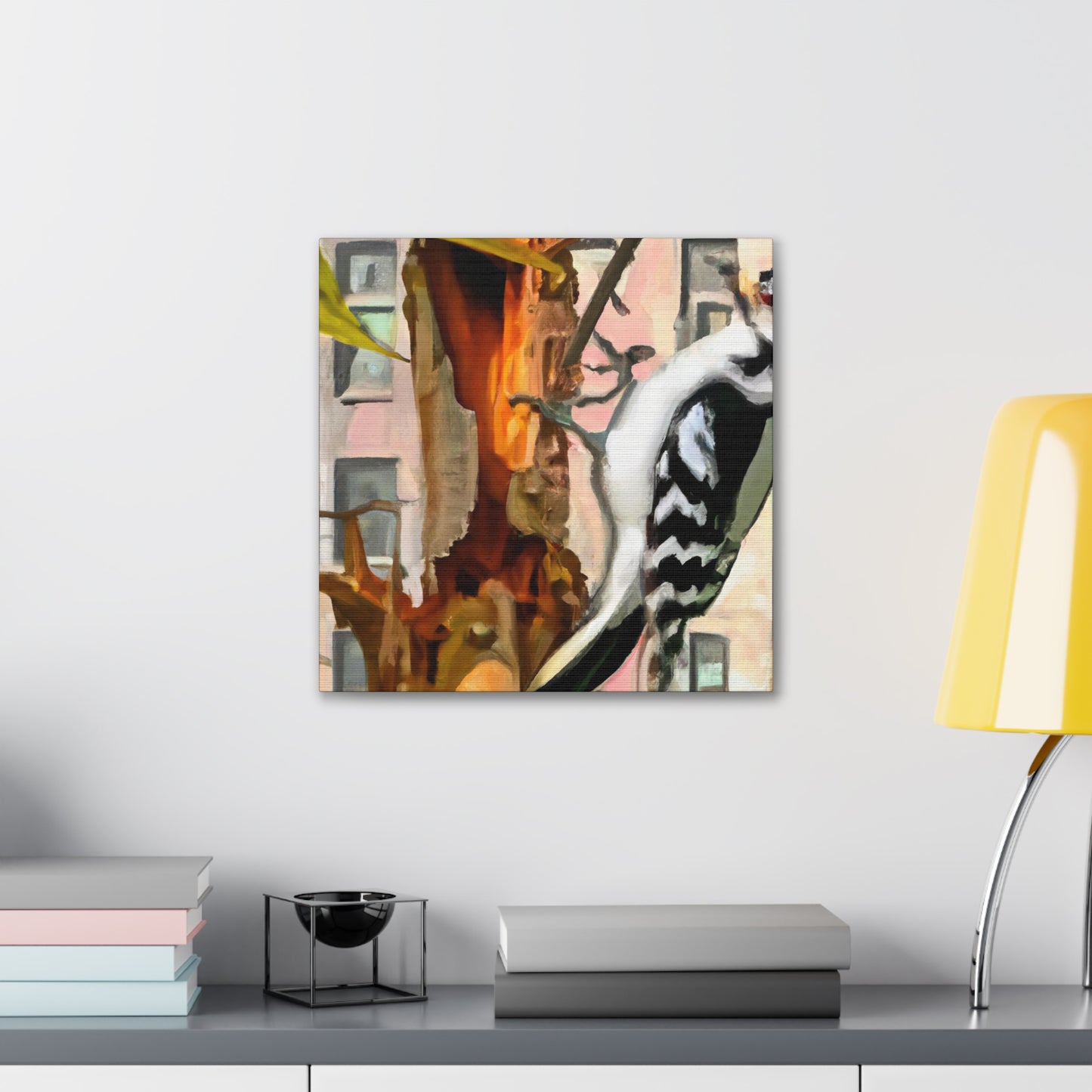 "Downy Woodpecker Dreaming" - Canvas