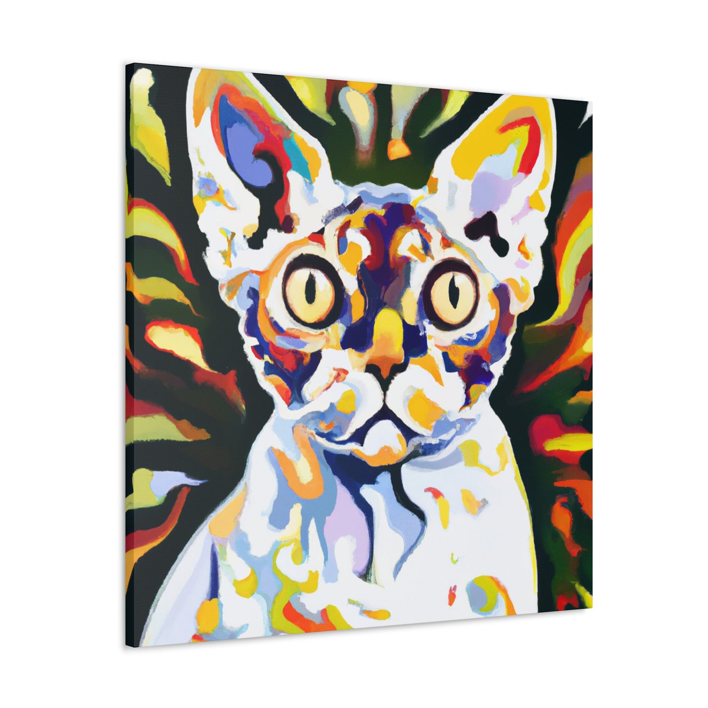 Devon Rex in Bloom - Canvas