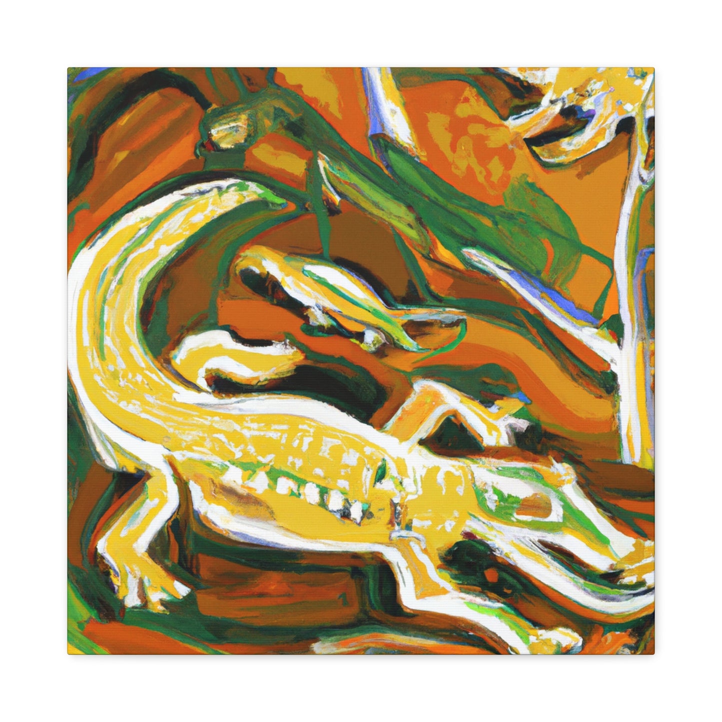 Crocodile in Abstract - Canvas