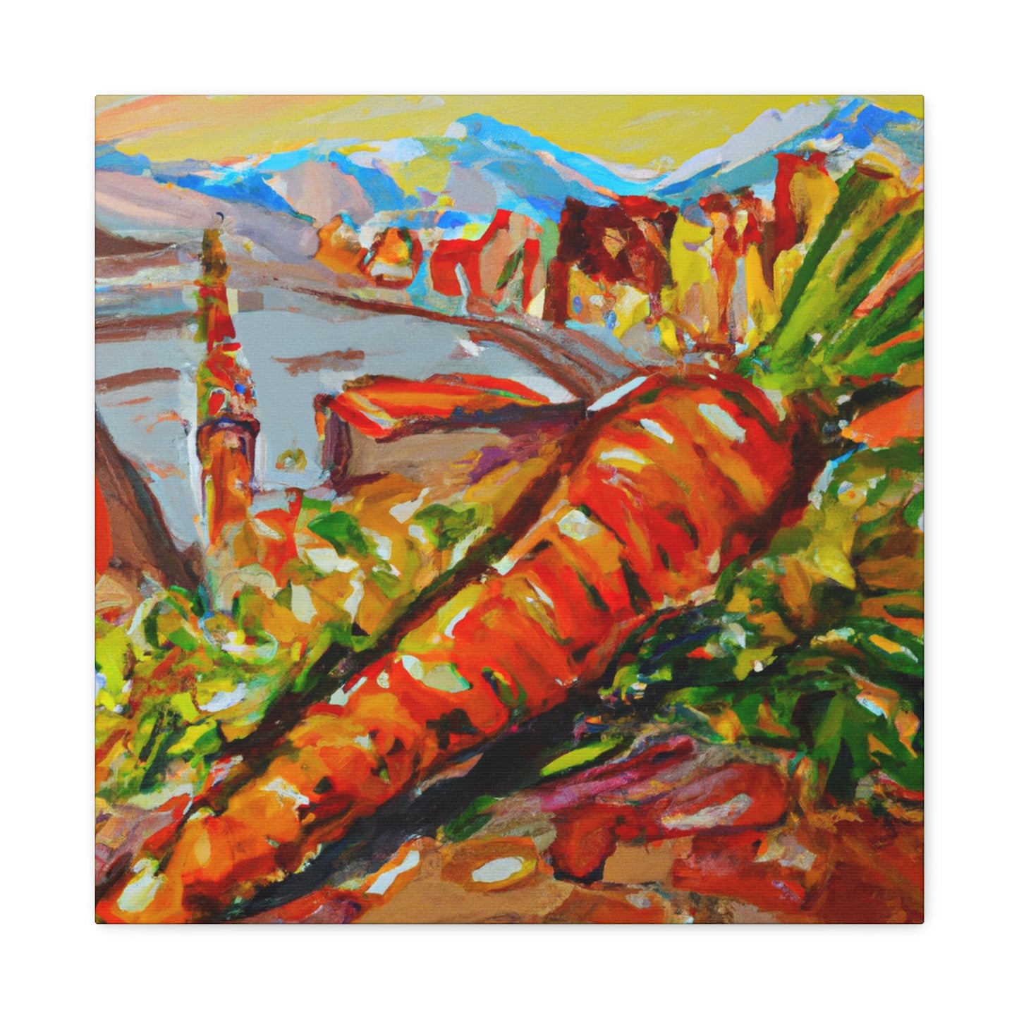 Carrots in Monet Style - Canvas