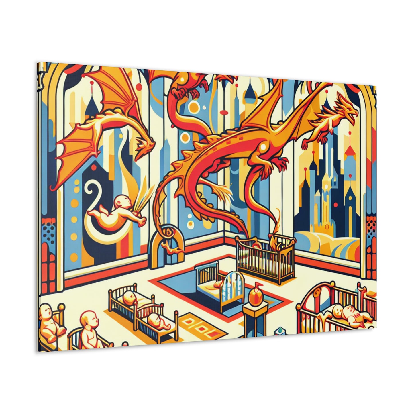 Whimsical Dragon Enchantment - Canvas