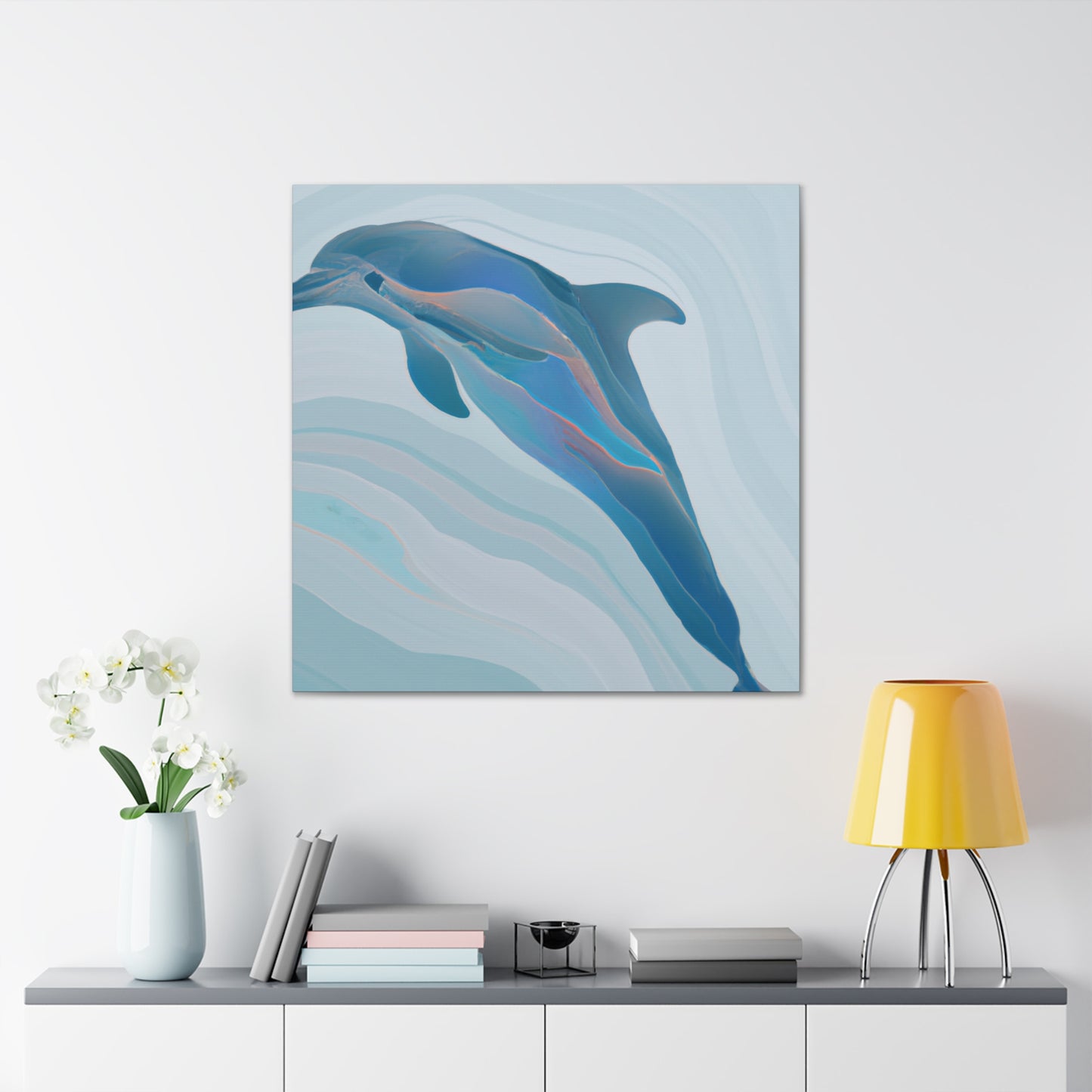 Dolphin's Playful Joy - Canvas