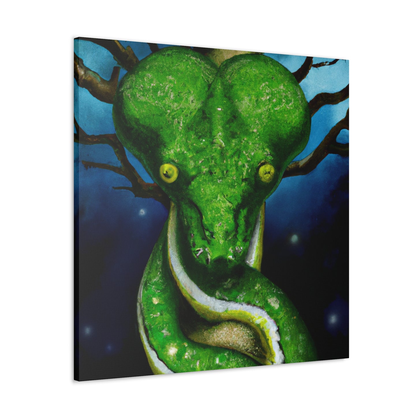 Green Tree Slithers. - Canvas