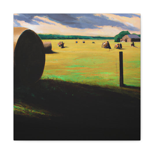 "Hayfield Realism Sunrise" - Canvas