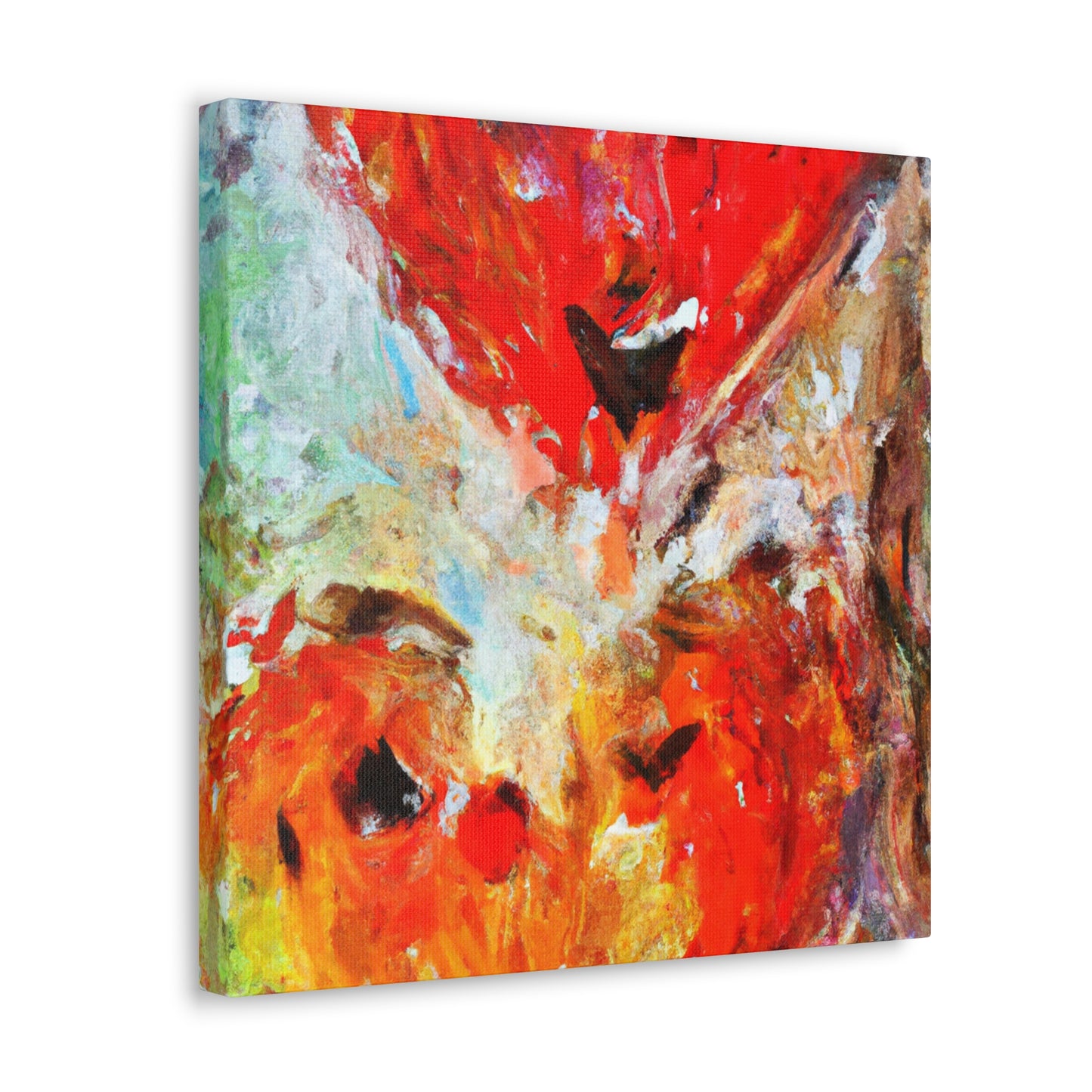 "Cherished Lovebirds Bloom" - Canvas