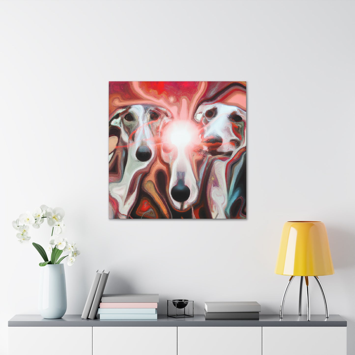 "Greyhound in Dreamland" - Canvas