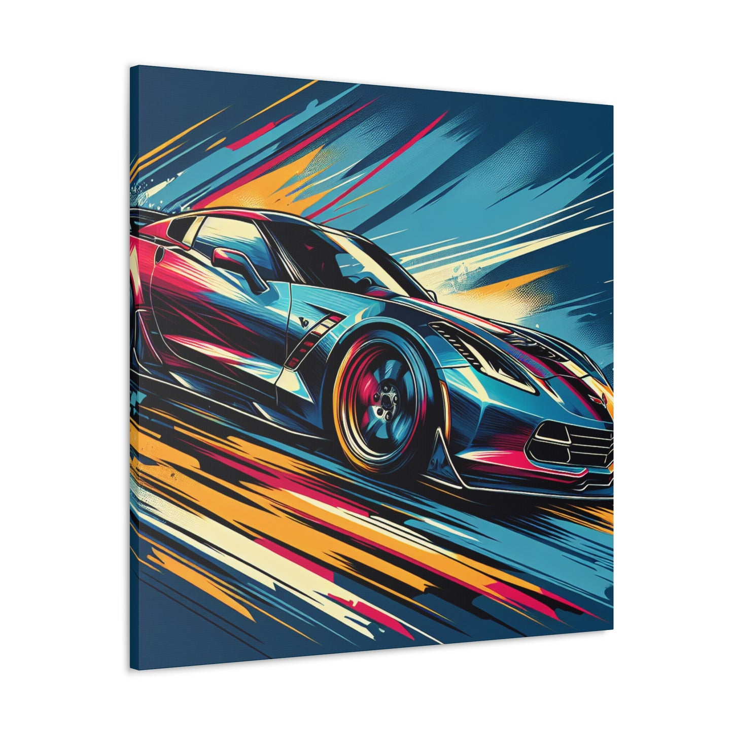 "Revving Timeless Steel Beauty" - Canvas