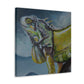 "Iguanas in Colorful Bloom" - Canvas