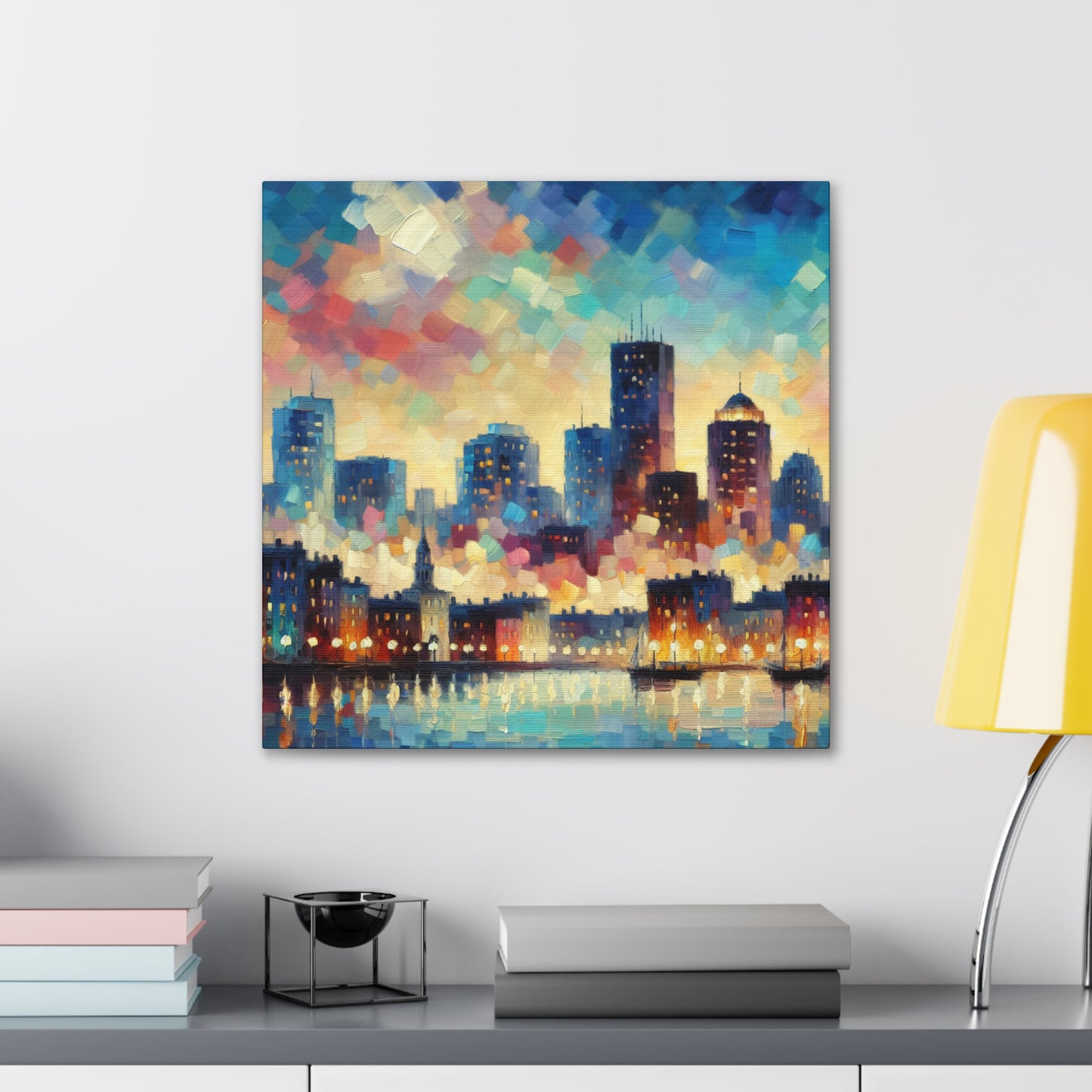 "Vibrant Boston Dreamscape" - Canvas