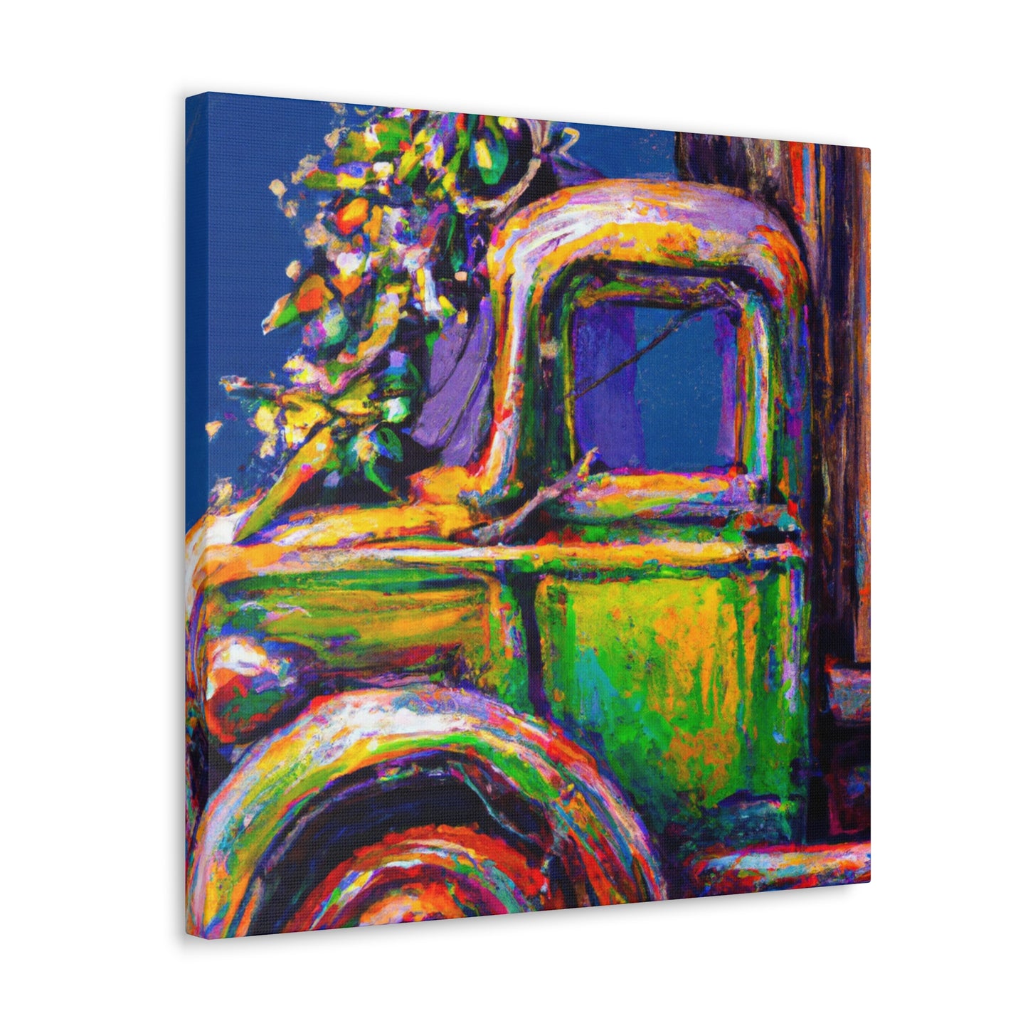 "Yuletide Delivery Wagon" - Canvas